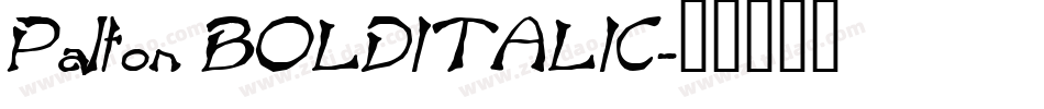 Palton BOLDITALIC字体转换